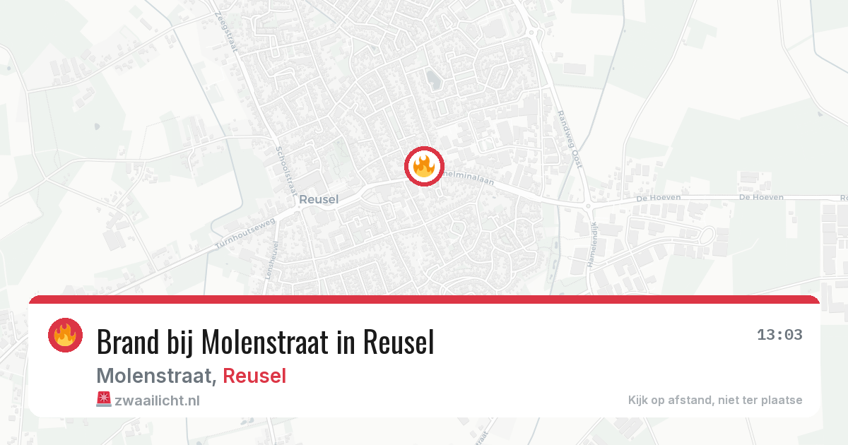 Brand bij Molenstraat in Reusel — 30 mei 2026