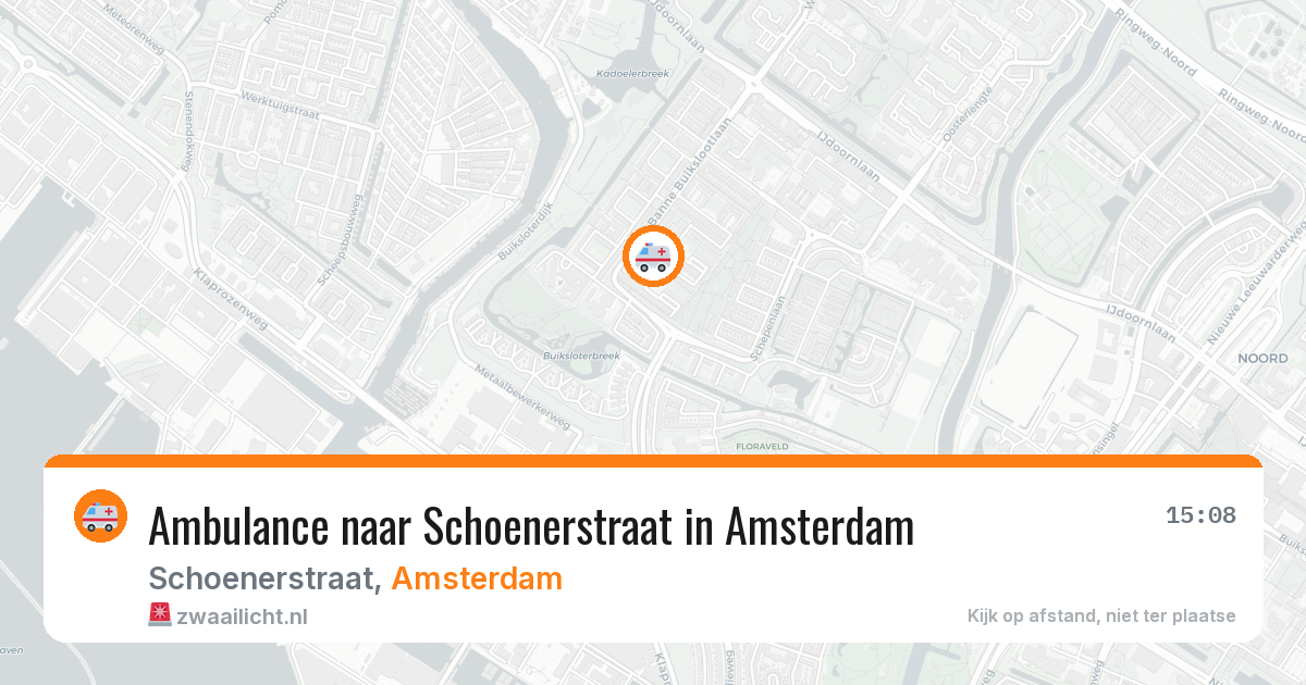 Ambulance naar Schoenerstraat in Amsterdam — 24 jun 2026