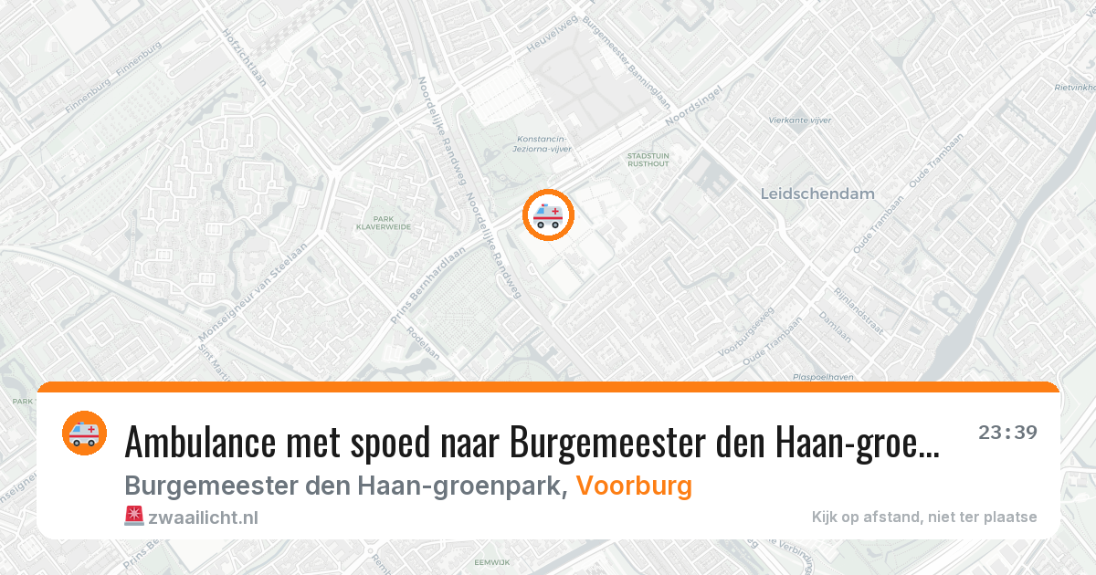 Ambulance met spoed naar Burgemeester den Haan-groenpark in Voorburg — 26 jun 2026