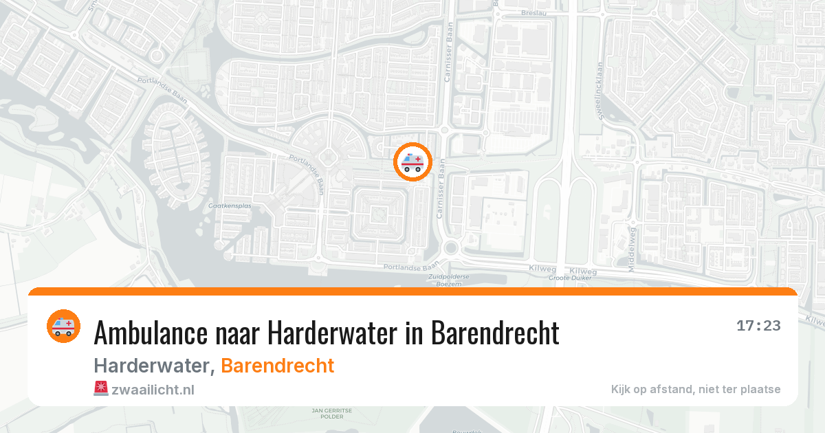 Ambulance naar Harderwater in Barendrecht — 5 jul 2026