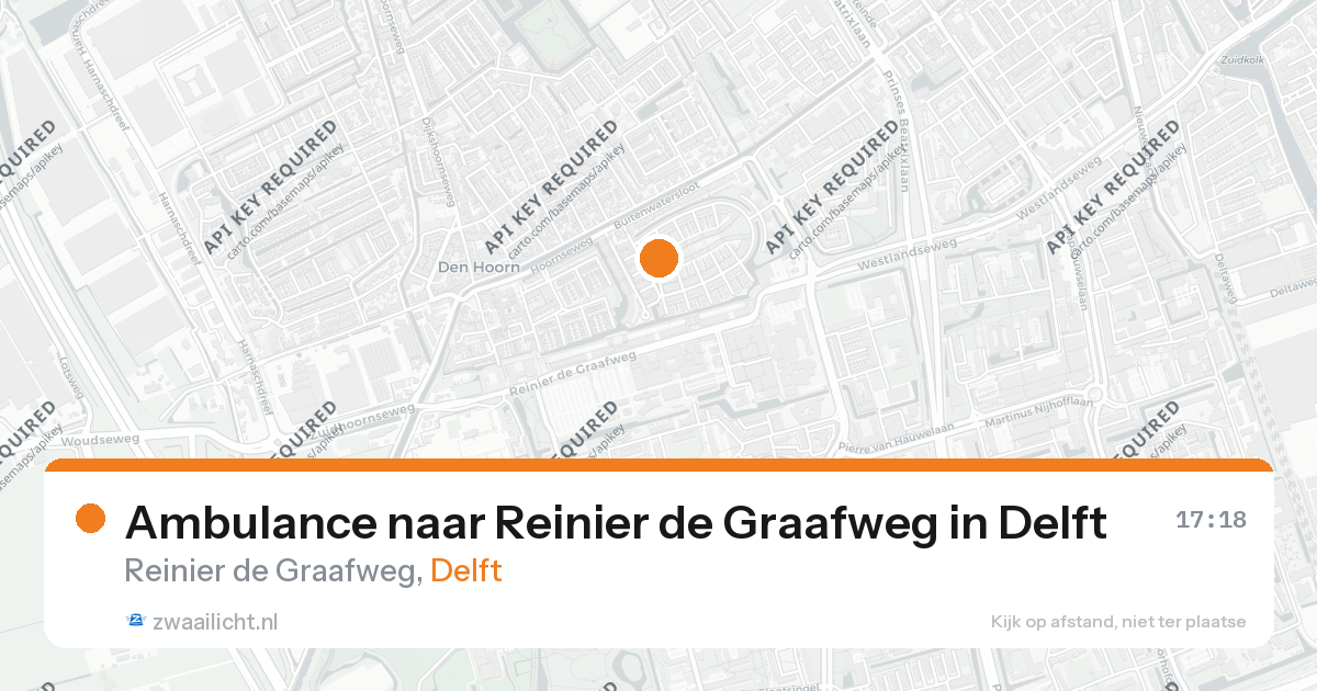 Ambulance naar Reinier de Graafweg in Delft — 26 aug 2026