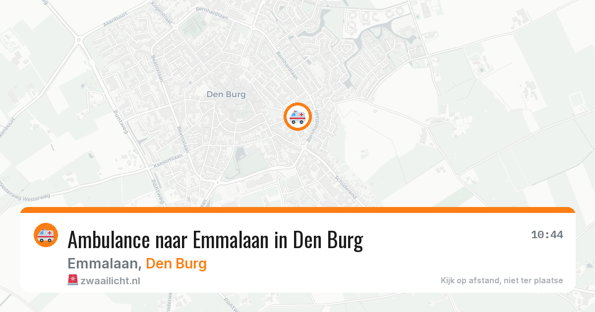 Ambulance naar Emmalaan in Den Burg — 4 jun 2026
