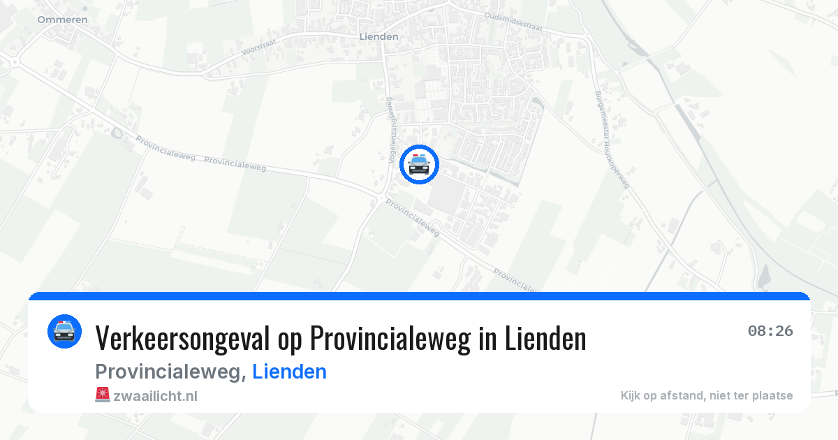 Verkeersongeval op Provincialeweg in Lienden — 21 mrt 2026