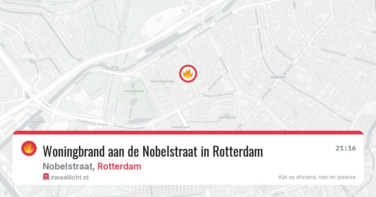 Woningbrand aan de Nobelstraat in Rotterdam — 29 mei 2026