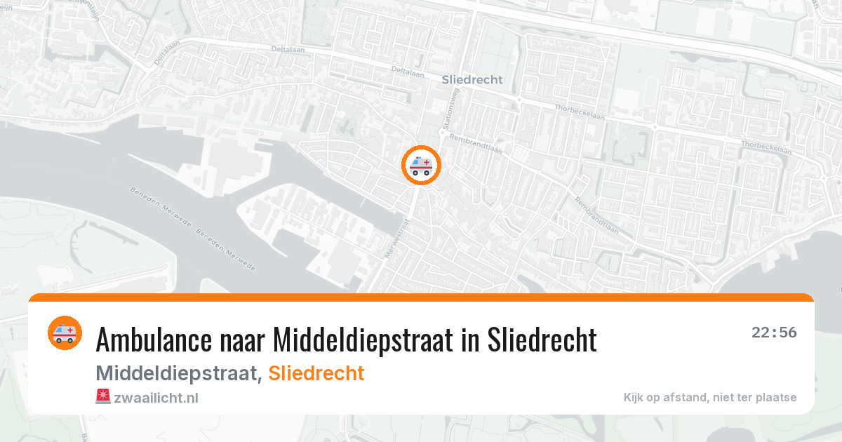 Ambulance naar Middeldiepstraat in Sliedrecht — 5 jun 2026