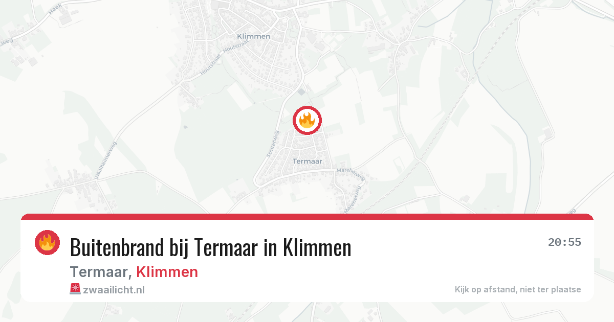 Buitenbrand bij Termaar in Klimmen — 24 mei 2026