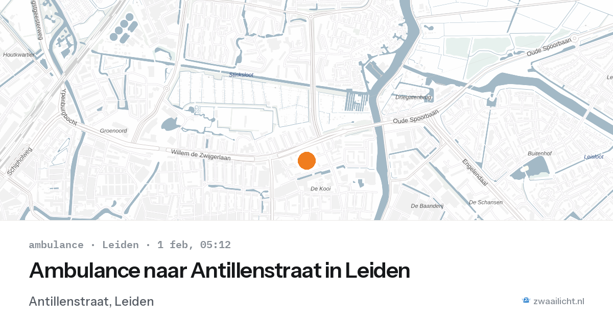 Ambulance naar Antillenstraat in Leiden — 1 feb 2026