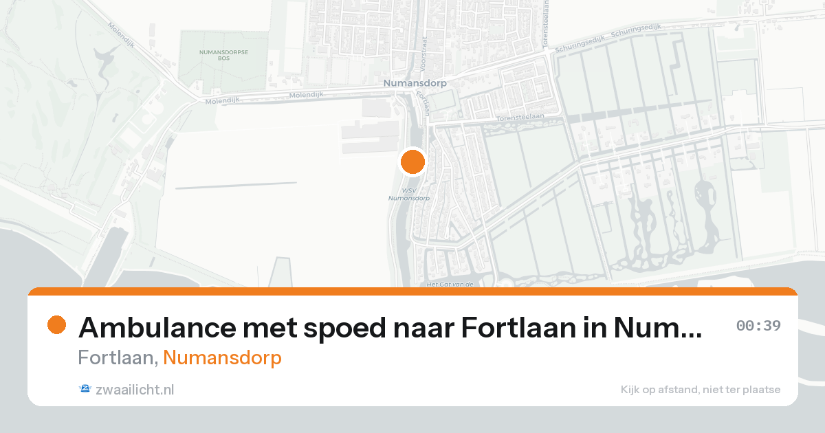 Ambulance met spoed naar Fortlaan in Numansdorp — 22 aug 2026