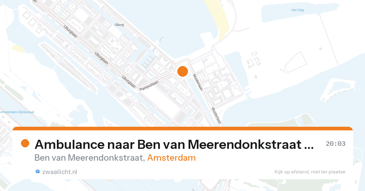 Ambulance naar Ben van Meerendonkstraat in Amsterdam — 28 aug 2026