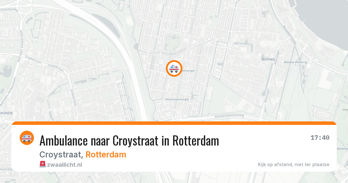 Ambulance naar Croystraat in Rotterdam — 29 jul 2026