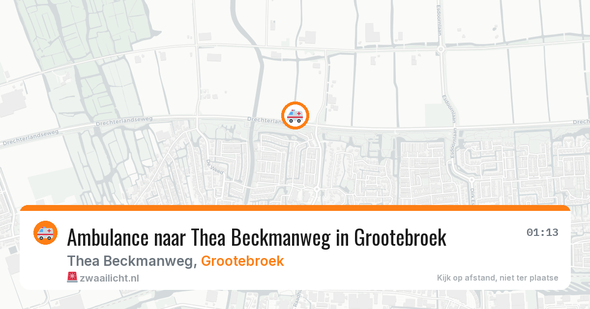 Ambulance naar Thea Beckmanweg in Grootebroek — 5 jul 2026