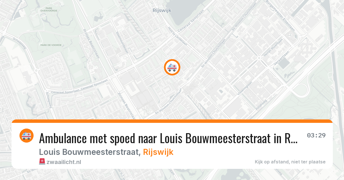 Ambulance met spoed naar Louis Bouwmeesterstraat in Rijswijk — 10 jun 2026
