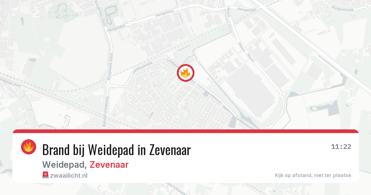 Brand bij Weidepad in Zevenaar — 16 mrt 2026