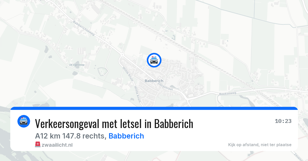 Verkeersongeval met letsel in Babberich — 5 jul 2026