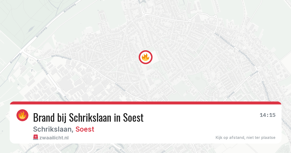 Brand bij Schrikslaan in Soest — 27 mei 2026