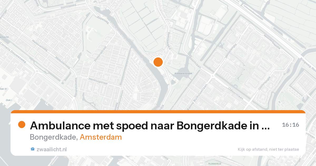Ambulance met spoed naar Bongerdkade in Amsterdam — 19 aug 2026