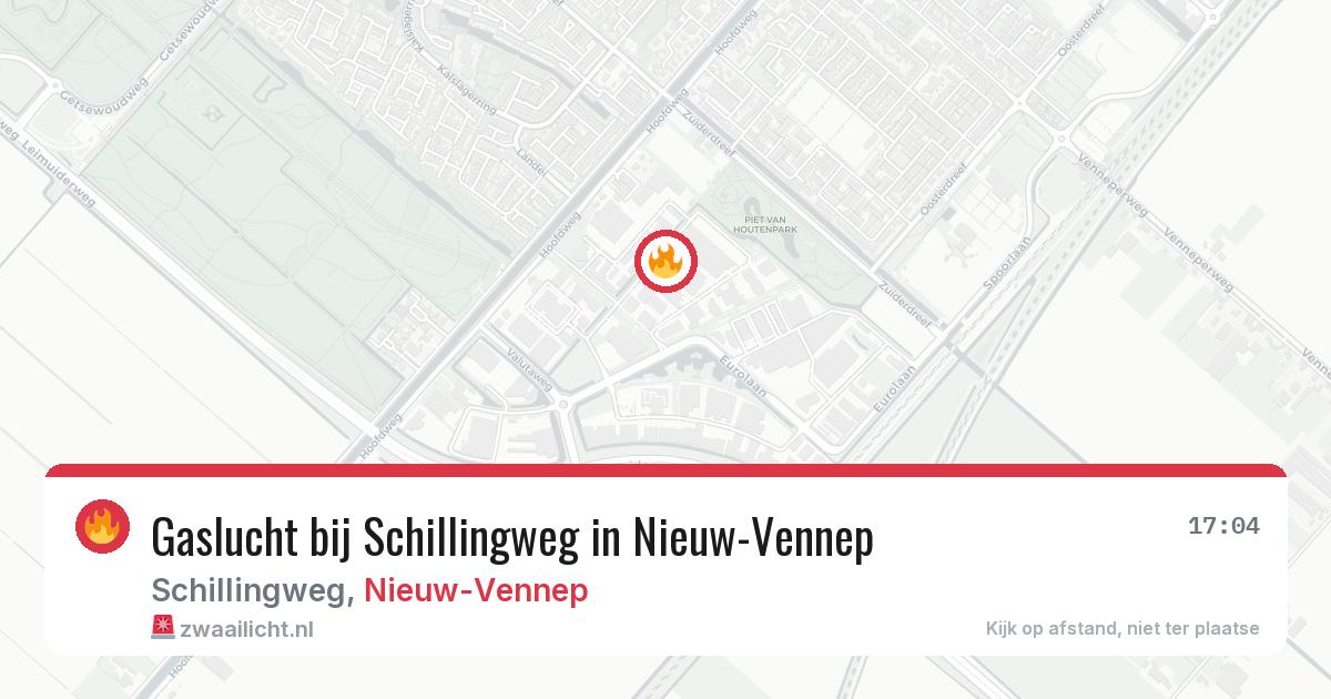 Gaslucht bij Schillingweg in Nieuw-Vennep — 28 apr 2026