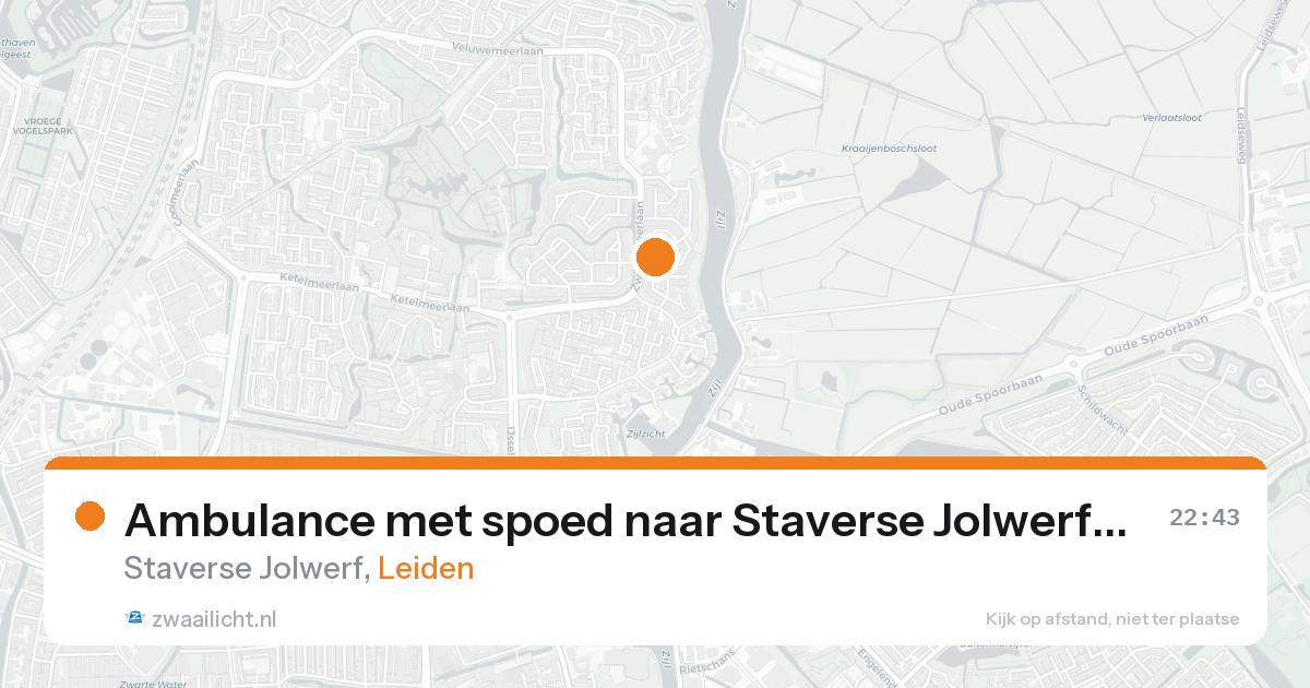 Ambulance met spoed naar Staverse Jolwerf in Leiden — 7 feb 2026