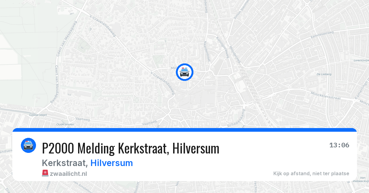 P2000 Melding Kerkstraat, Hilversum — 25 jul 2026