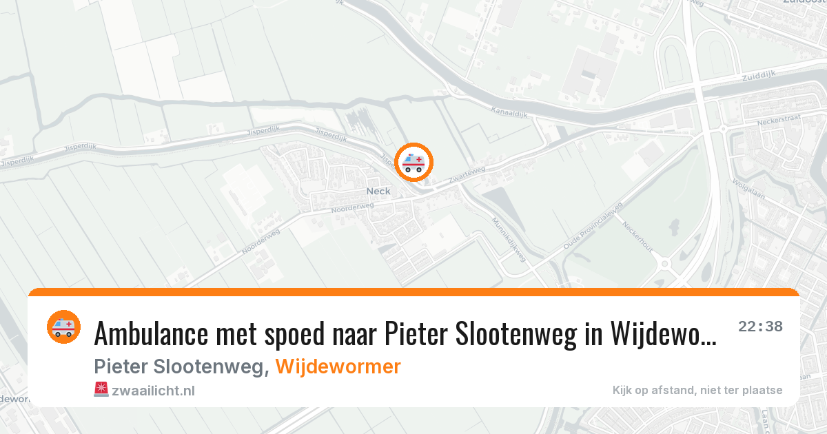 Ambulance met spoed naar Pieter Slootenweg in Wijdewormer — 21 apr 2026