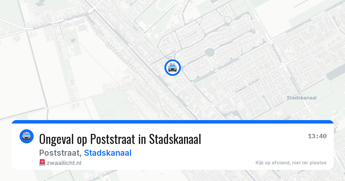 Ongeval op Poststraat in Stadskanaal — 8 jun 2026