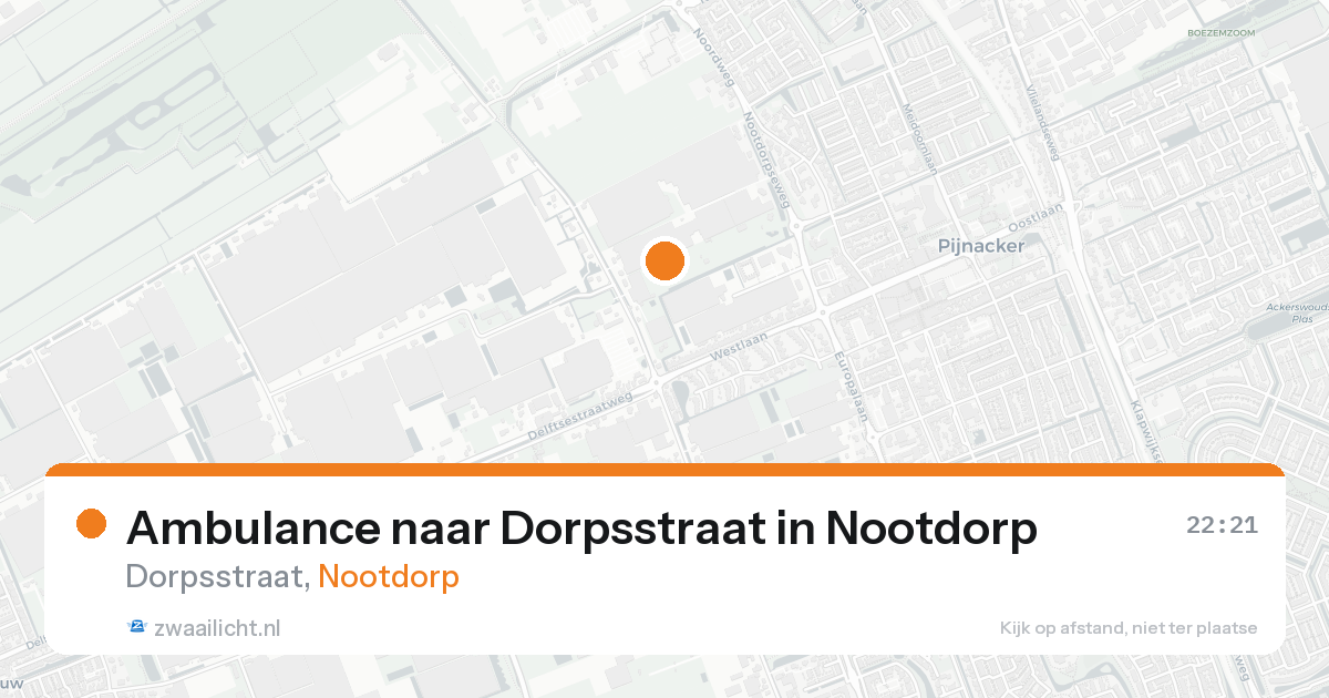 Ambulance naar Dorpsstraat in Nootdorp — 18 aug 2026