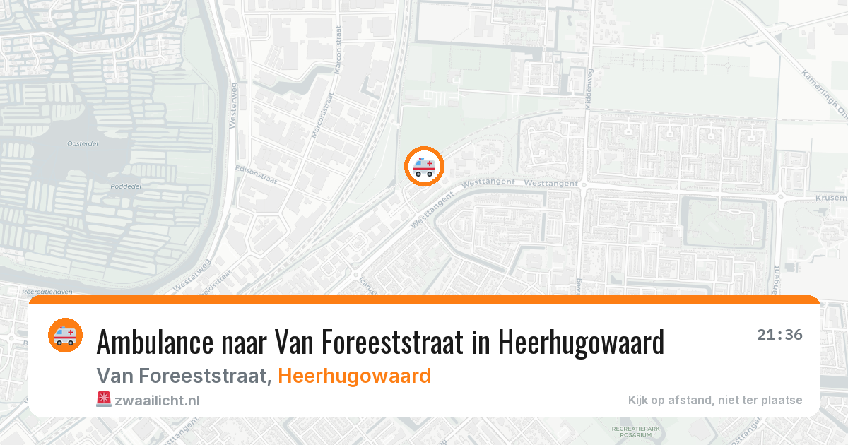 Ambulance naar Van Foreeststraat in Heerhugowaard — 23 mrt 2026