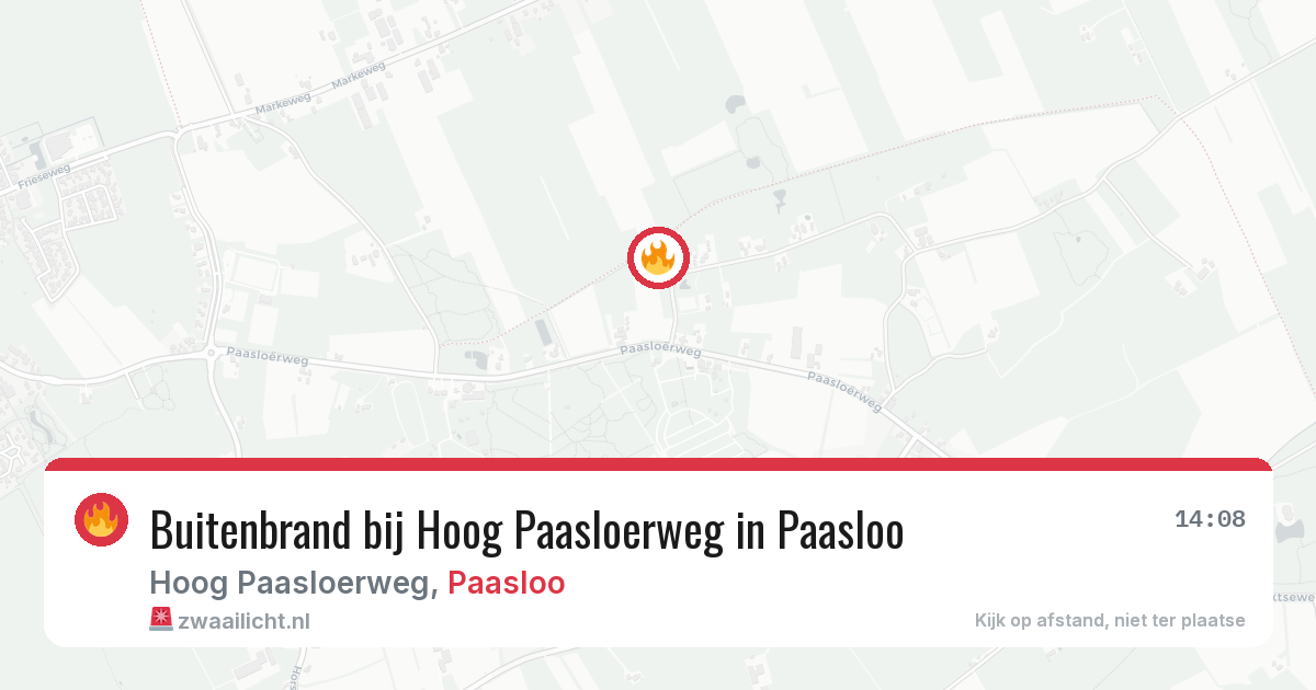Buitenbrand bij Hoog Paasloerweg in Paasloo — 1 mei 2026