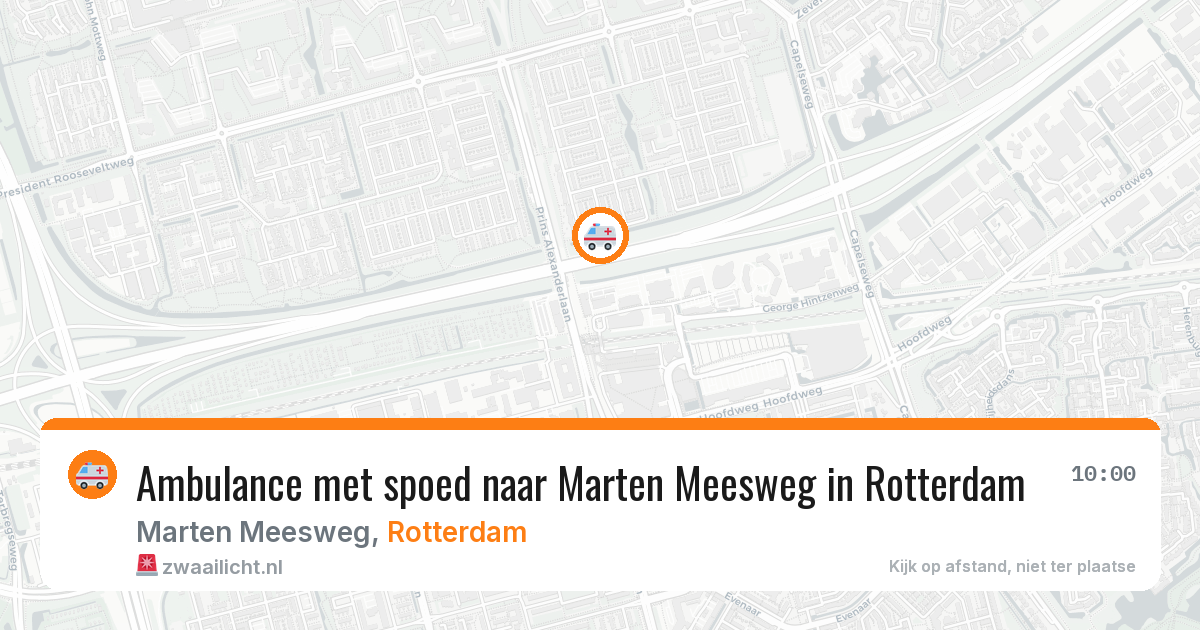 Ambulance met spoed naar Marten Meesweg in Rotterdam — 22 jun 2026