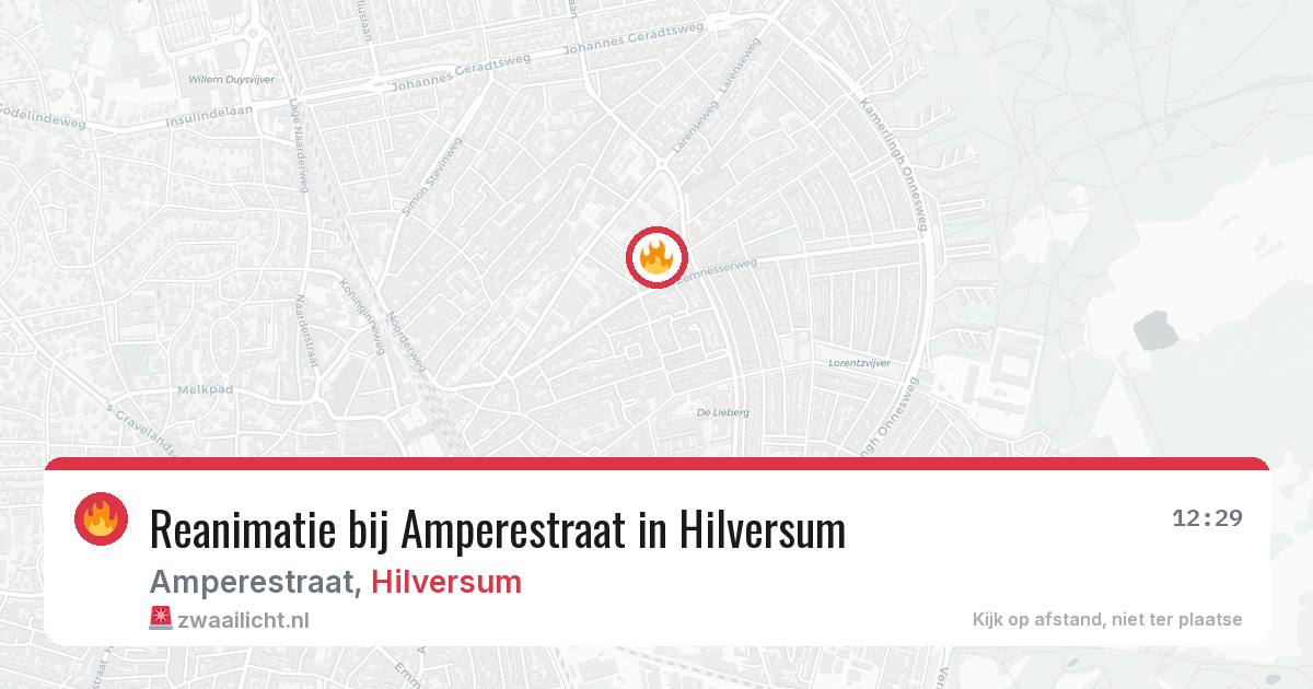 Reanimatie bij Amperestraat in Hilversum — 18 apr 2026