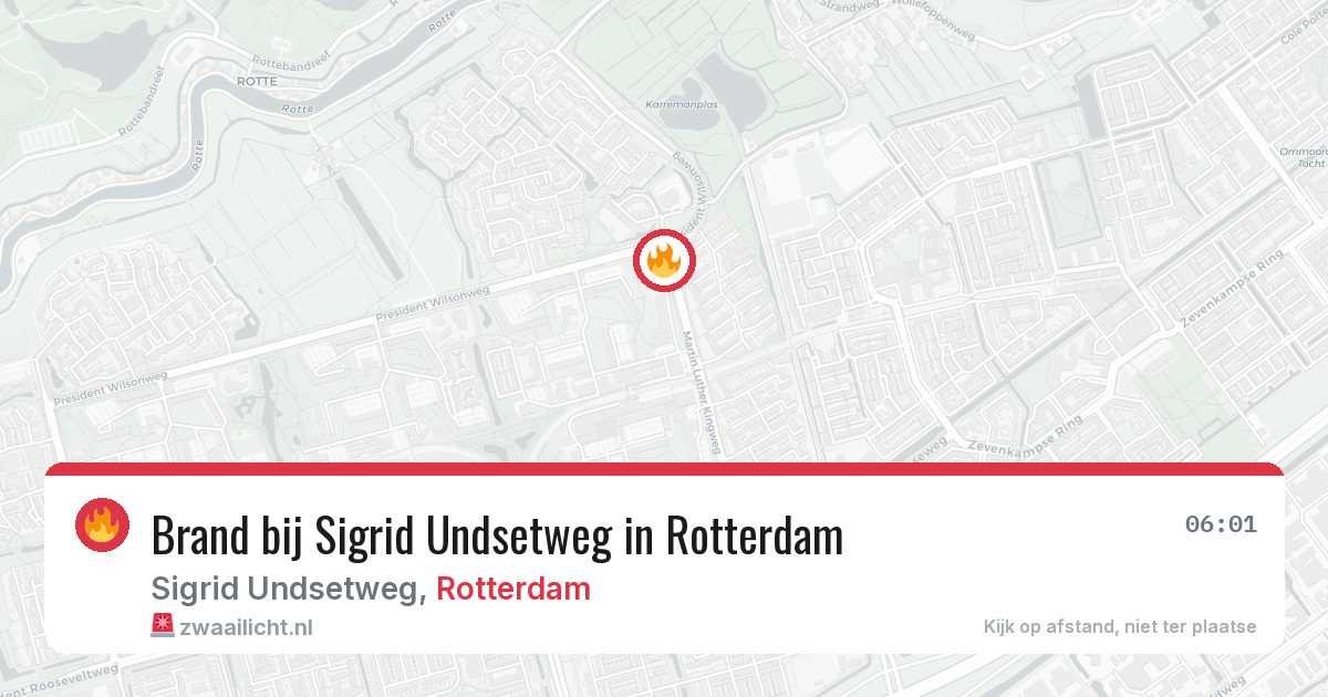 Brand bij Sigrid Undsetweg in Rotterdam — 3 apr 2026