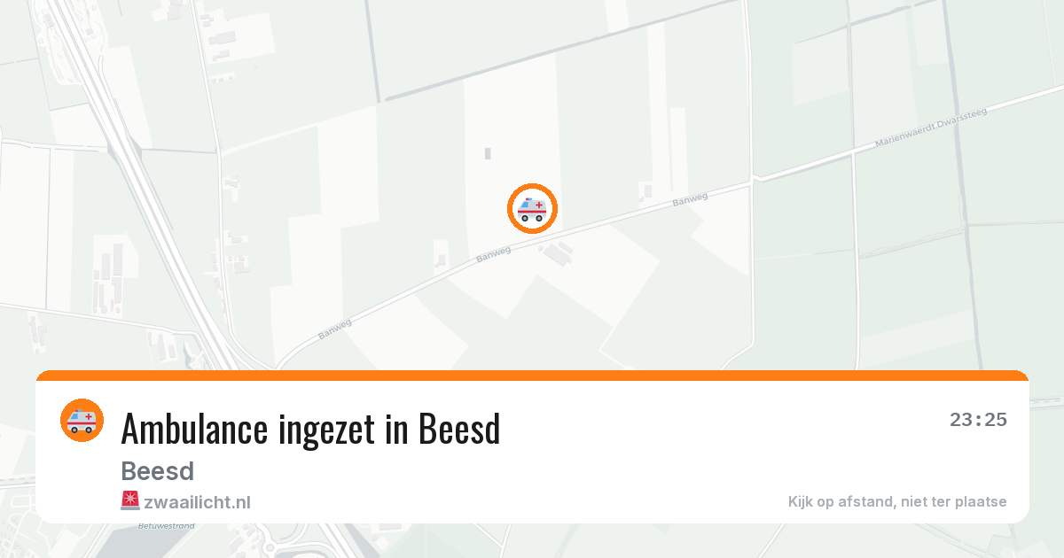 Ambulance ingezet in Beesd — 11 aug 2026