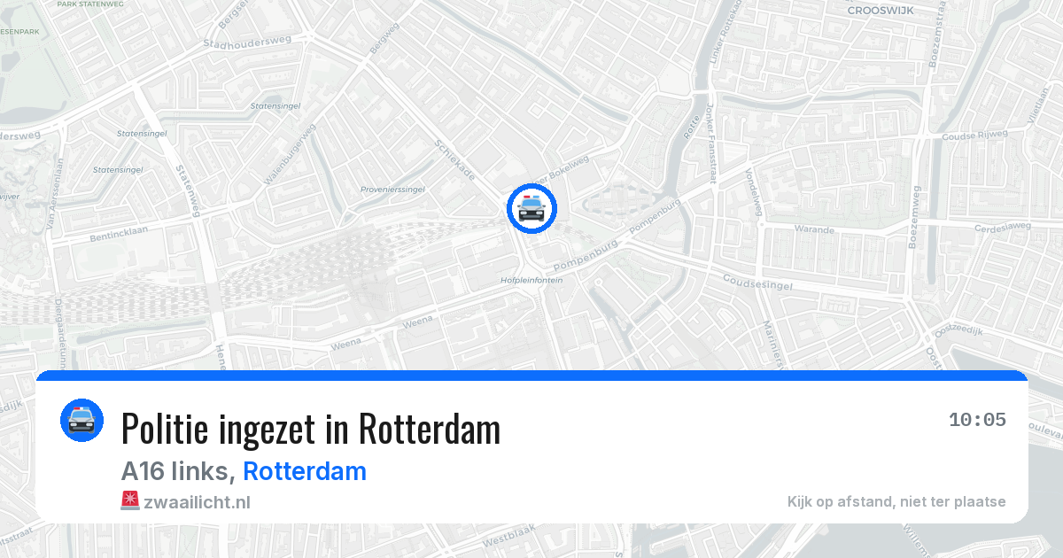 Politie ingezet in Rotterdam — 12 jun 2026 | 🚨 Zwaailicht.nl