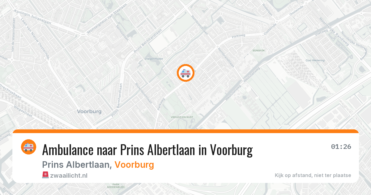 Ambulance naar Prins Albertlaan in Voorburg — 15 jun 2026