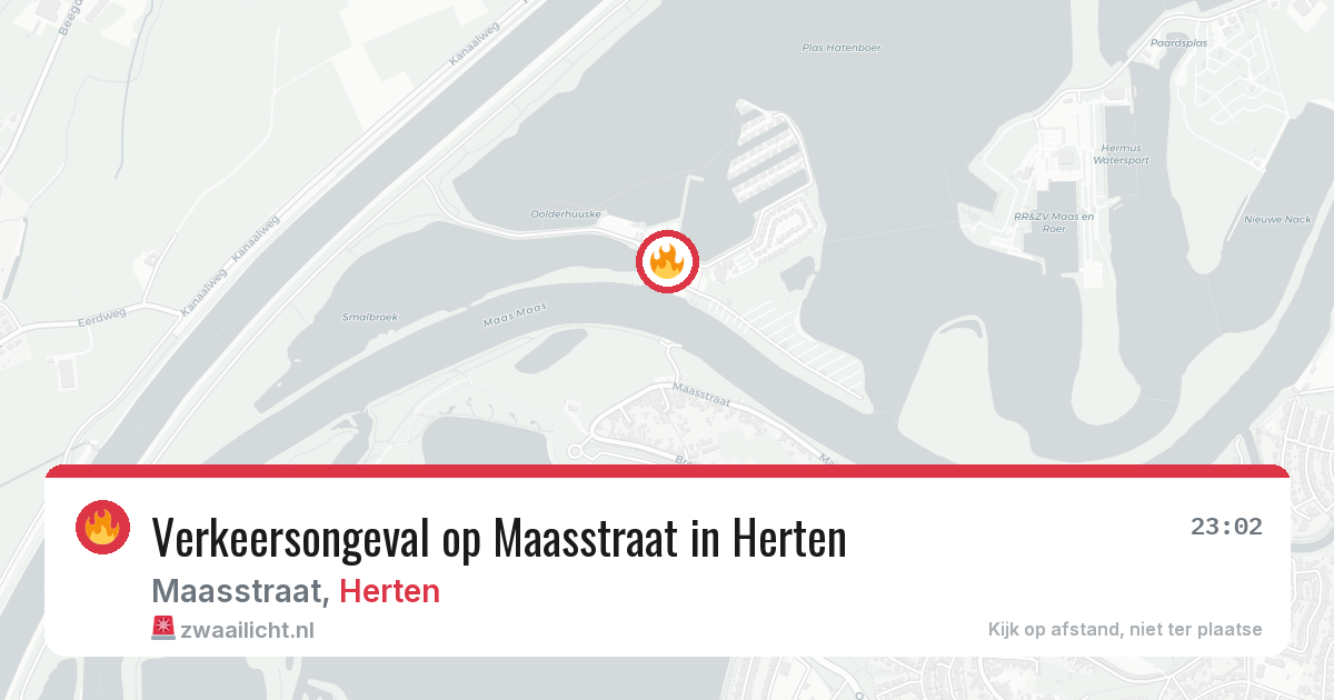 Verkeersongeval op Maasstraat in Herten — 1 apr 2026