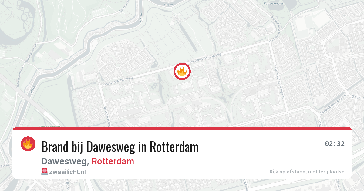 Brand bij Dawesweg in Rotterdam — 31 mei 2026