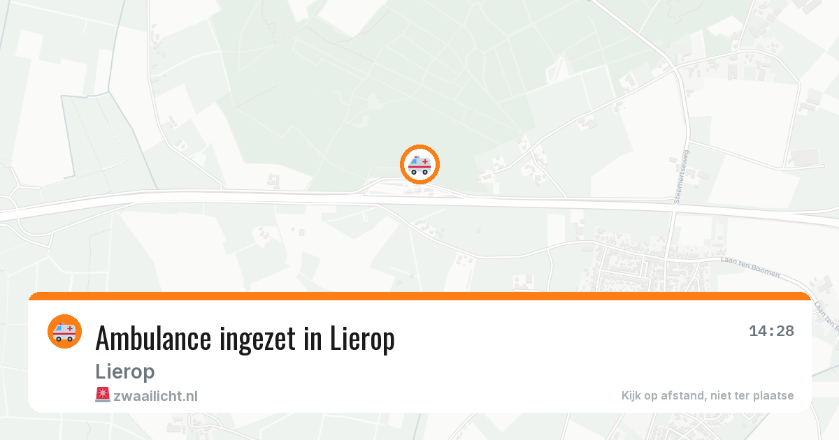 Ambulance ingezet in Lierop — 13 aug 2026