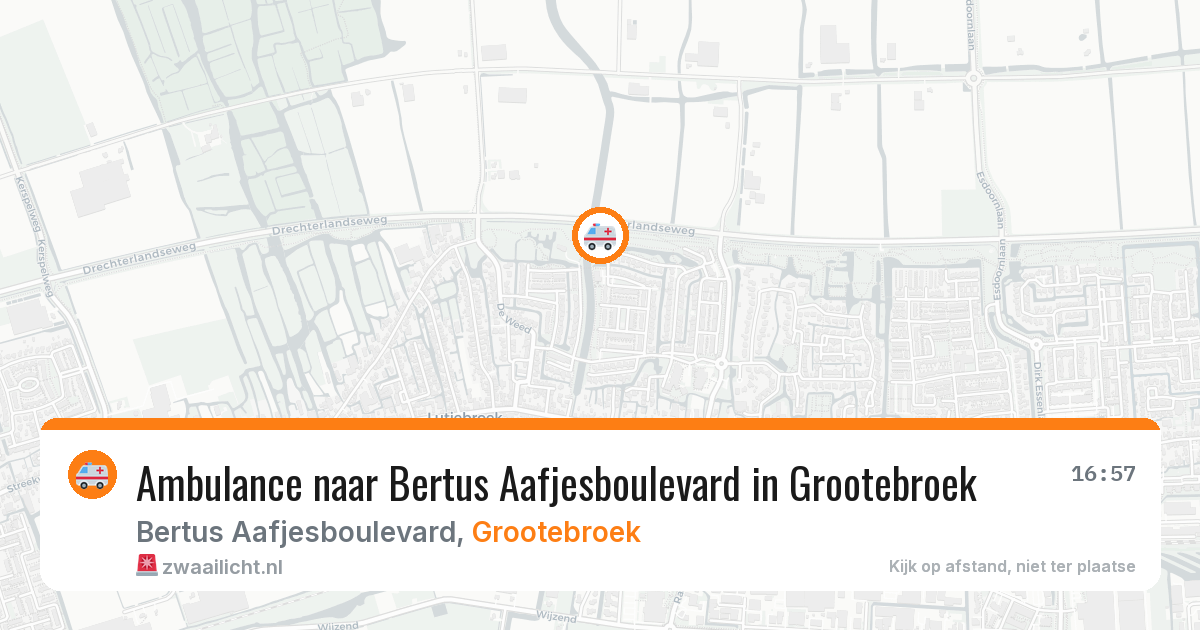 Ambulance naar Bertus Aafjesboulevard in Grootebroek — 14 jul 2026