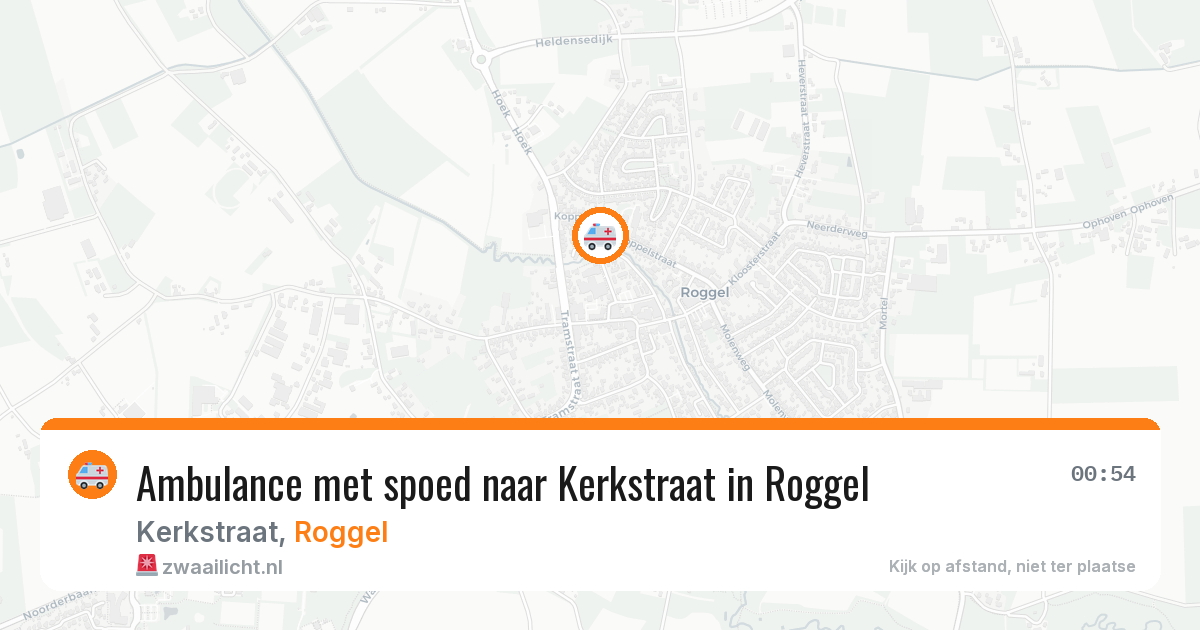 Ambulance met spoed naar Kerkstraat in Roggel — 25 jul 2026