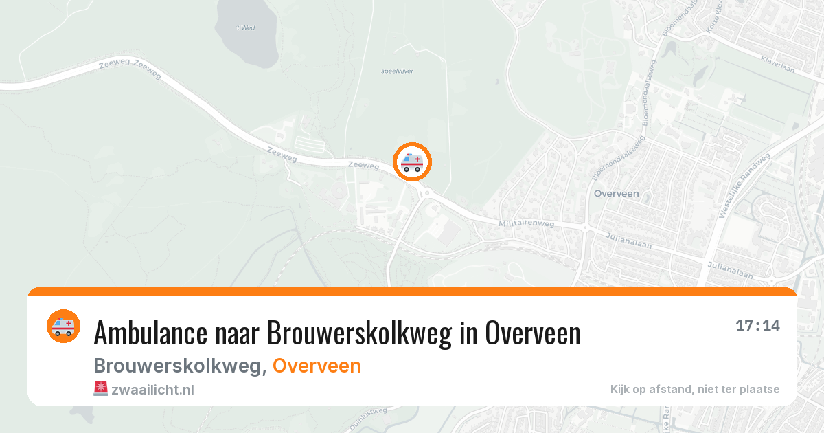 Ambulance naar Brouwerskolkweg in Overveen — 11 apr 2026