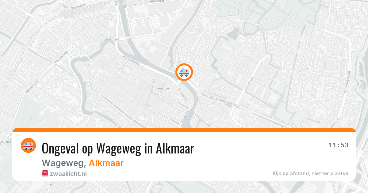 Ongeval op Wageweg in Alkmaar — 27 mrt 2026