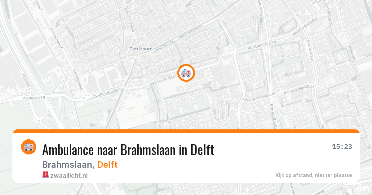 Ambulance naar Brahmslaan in Delft — 10 apr 2026