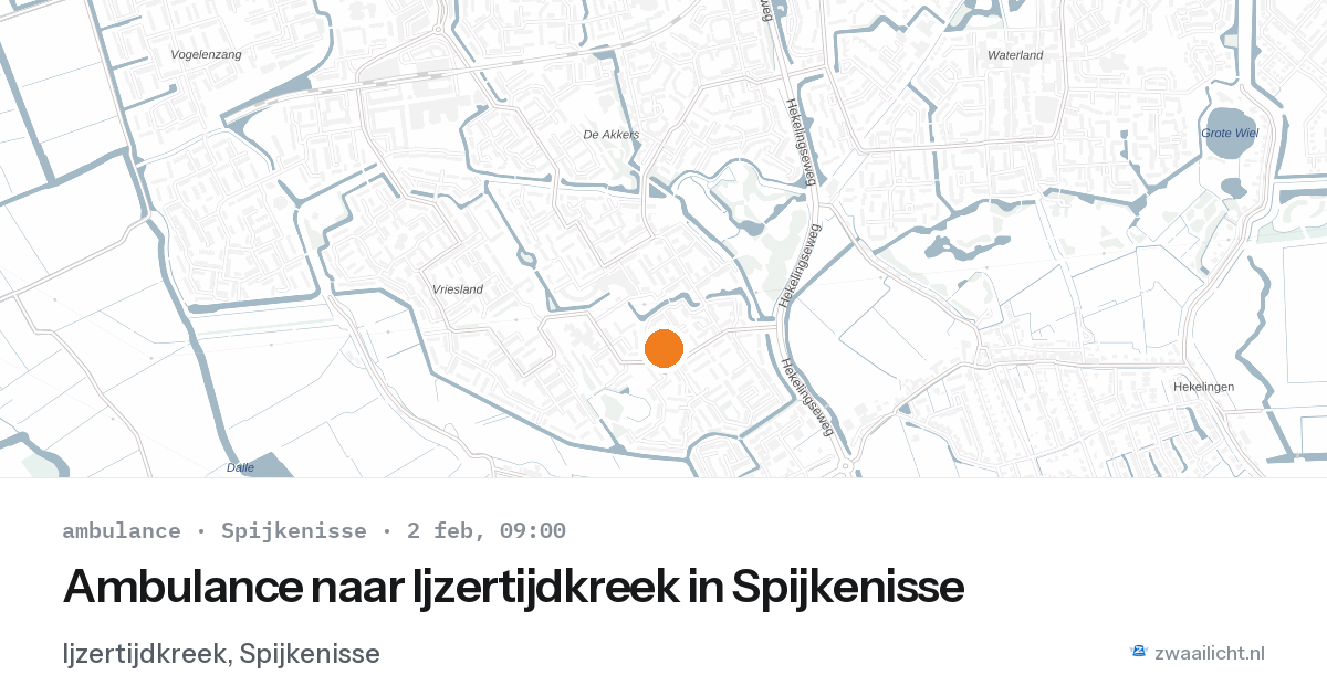 Ambulance naar Ijzertijdkreek in Spijkenisse — 2 feb 2026