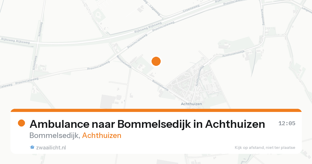 Ambulance naar Bommelsedijk in Achthuizen — 23 aug 2026