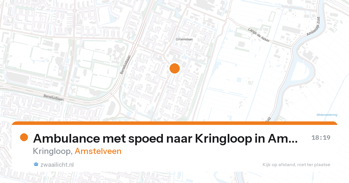 Ambulance met spoed naar Kringloop in Amstelveen — 28 aug 2026