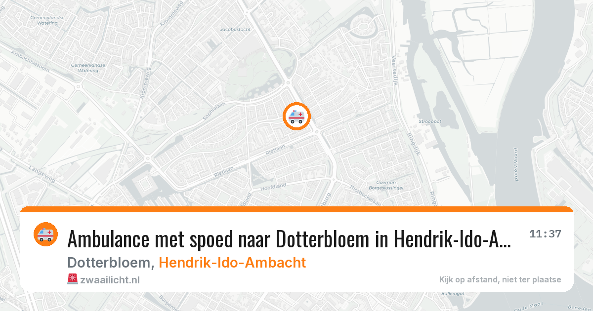 Ambulance met spoed naar Dotterbloem in Hendrik-Ido-Ambacht — 1 mei 2026