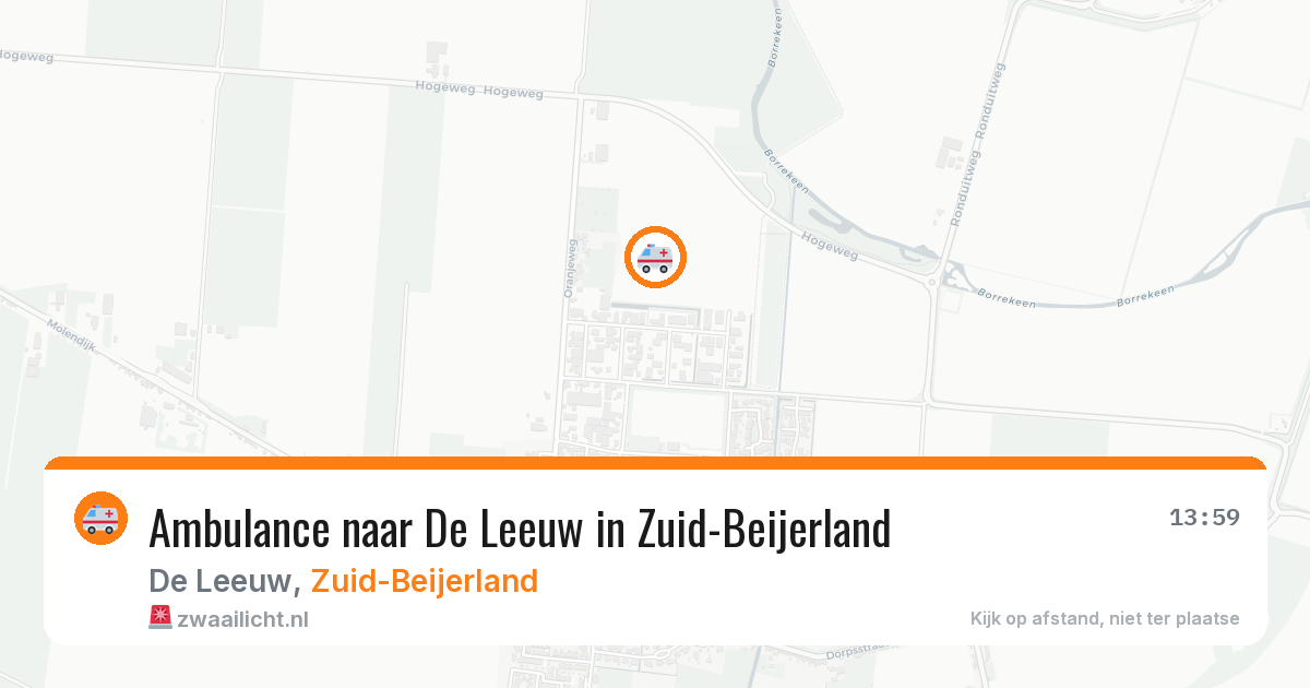 Ambulance naar De Leeuw in Zuid-Beijerland — 17 jun 2026