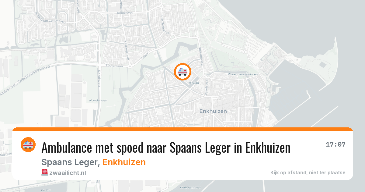 Ambulance met spoed naar Spaans Leger in Enkhuizen — 30 mei 2026