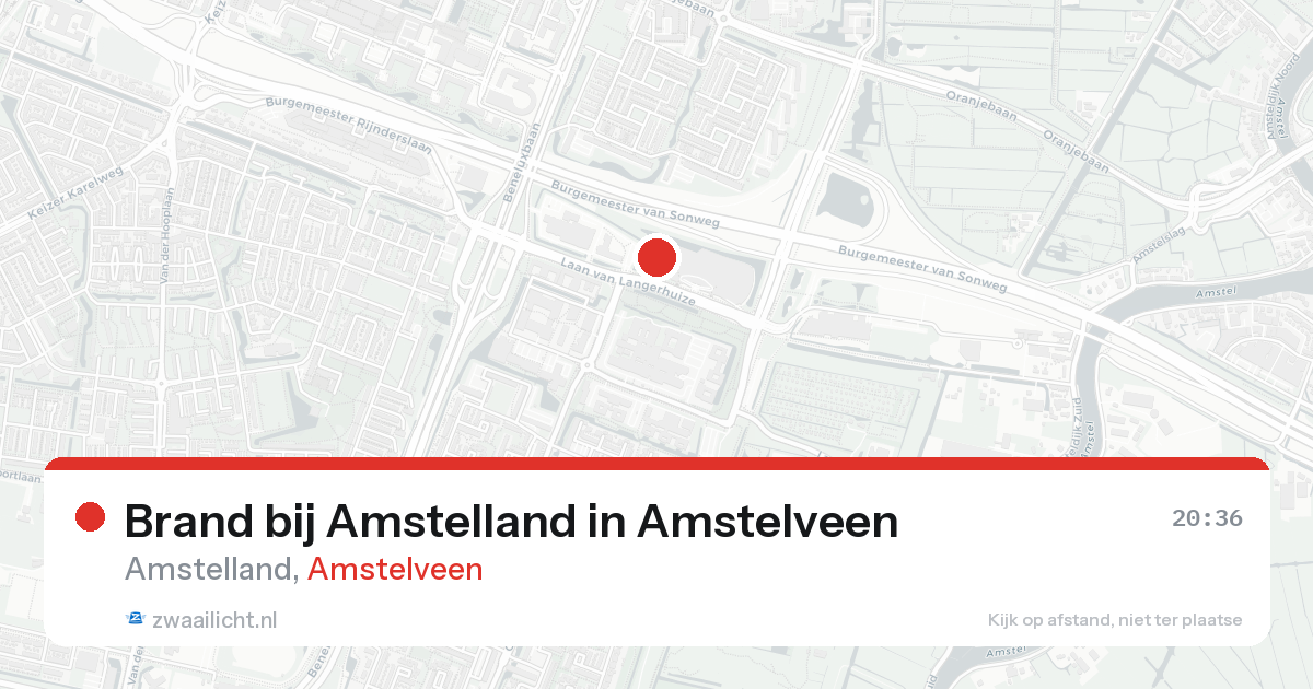 Brand bij Amstelland in Amstelveen — 11 jun 2026