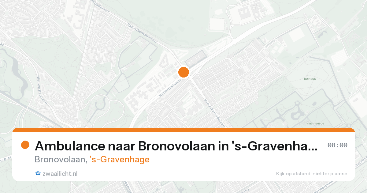 Ambulance naar Bronovolaan in 's-Gravenhage — 25 aug 2026